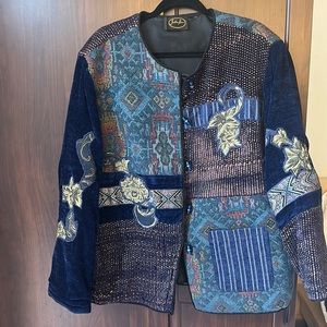 Julia Kim Vintage Quilted Embroidered Jacket Gorgeous!